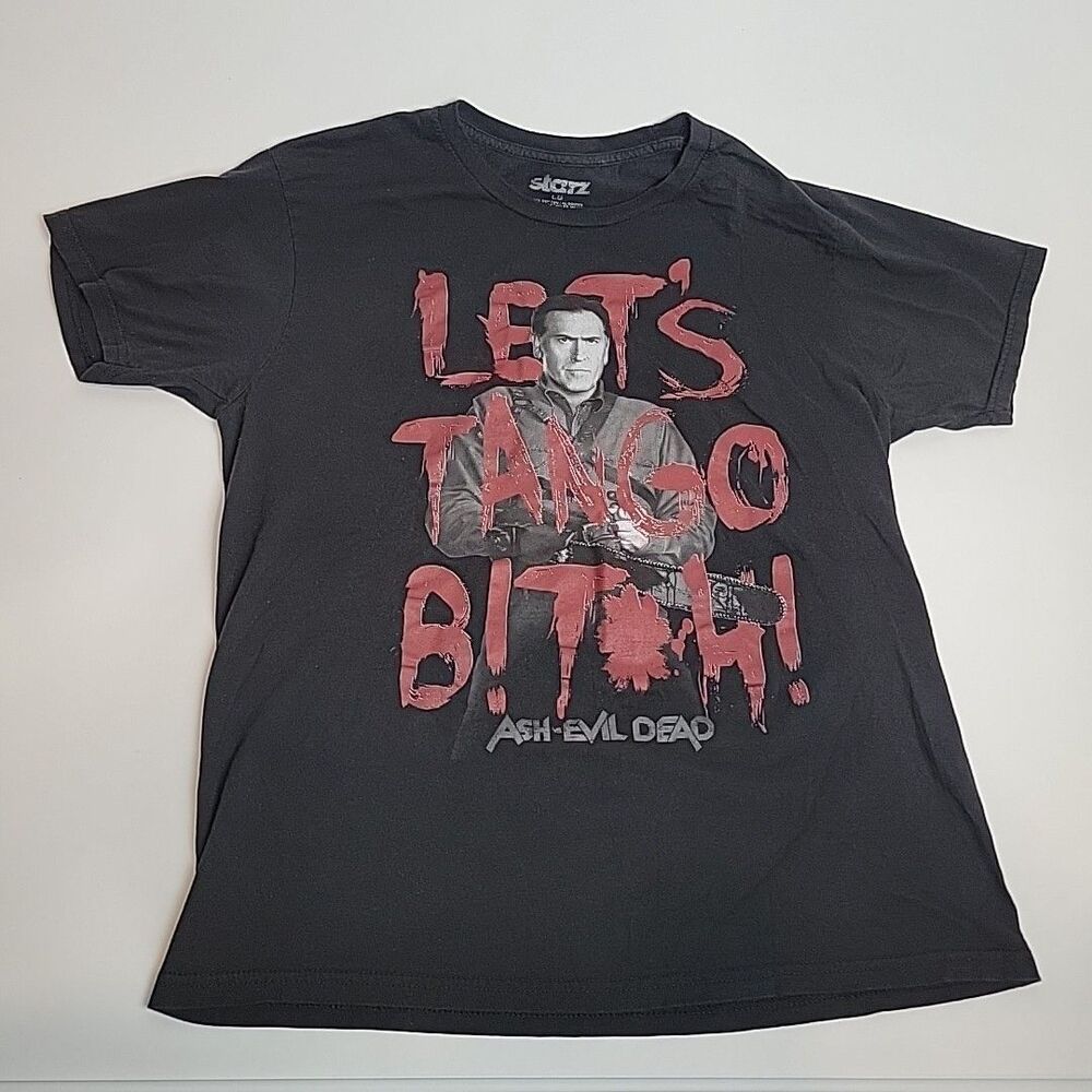 Ash Evil Dead "Let’s Tango Bit*h" T Shirt Black Large L Chainsaw Starz